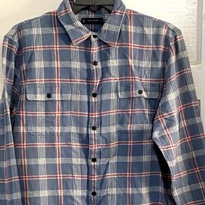 Lucky Brand Classic Fit Cotton Blue Flannel Size Large NWT Long Sleeve Shirt